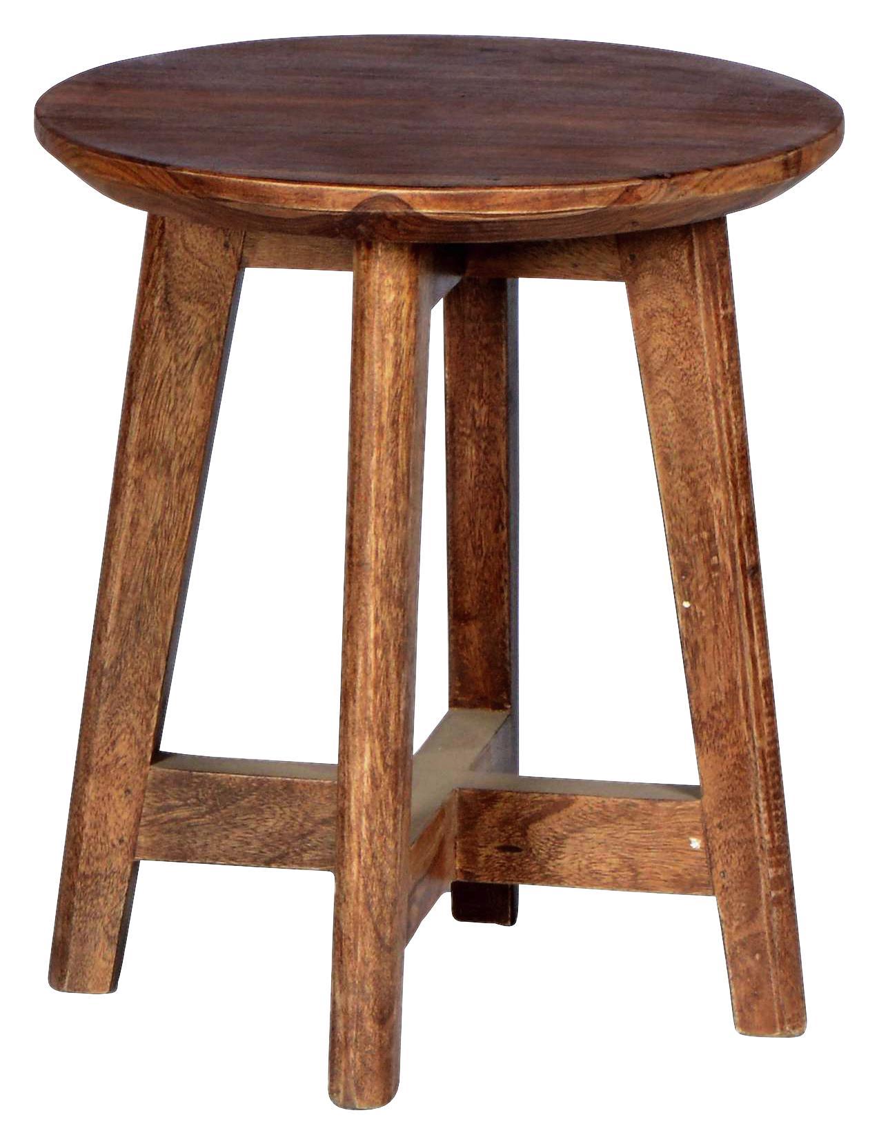 Hocker Barrios H: 40 cm Echtholz - Naturfarben, Basics, Holz (35/40cm)