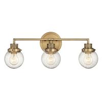 Bad-Wandleuchte Poppy Ip44 3-Flammig In Messingfarben - Messingfarben, LIFESTYLE, Glas/Metall (61.5/25/18.3cm) - Elstead Lighting