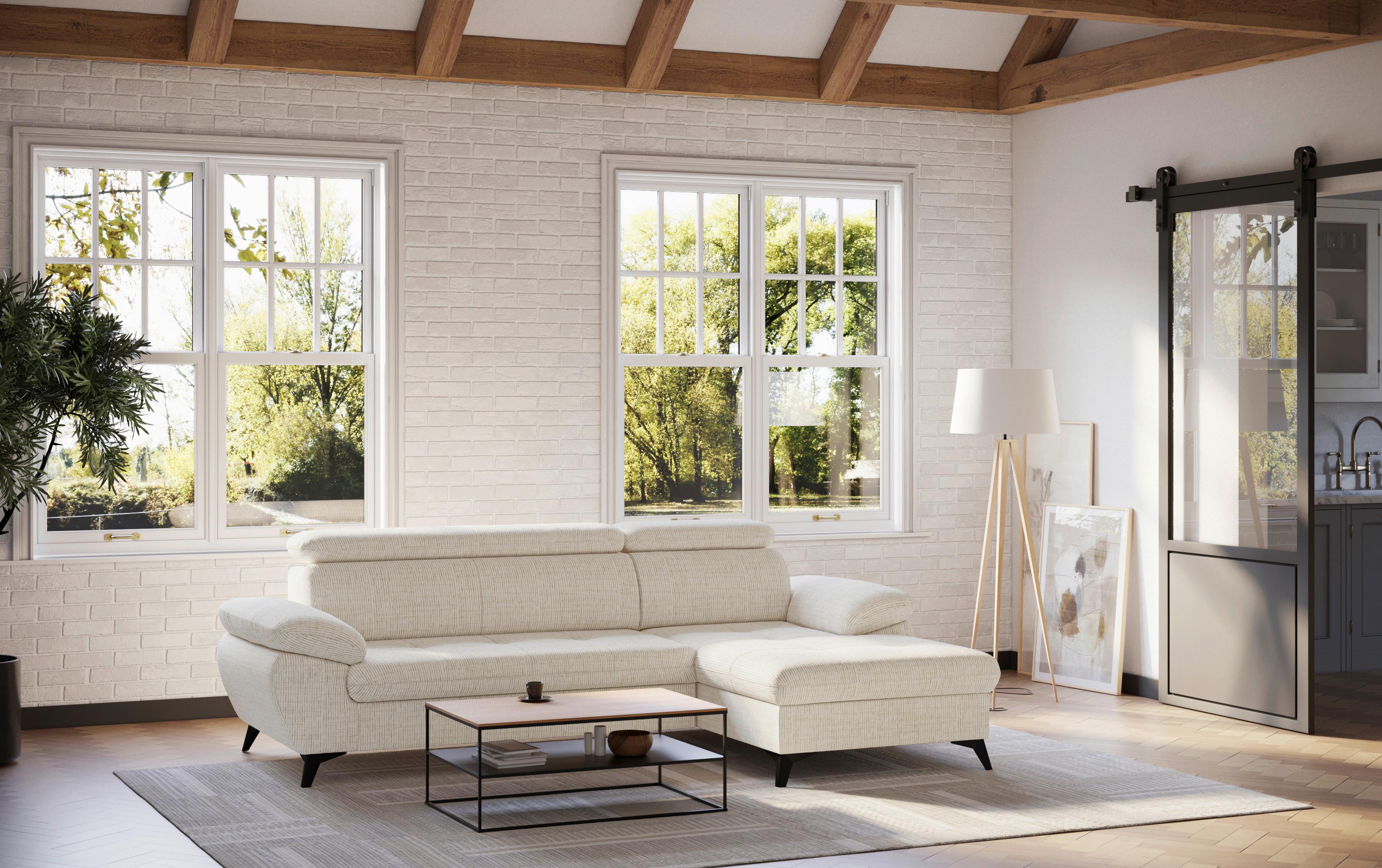 Sarokkanapé Hudson - textil (261/166cm)