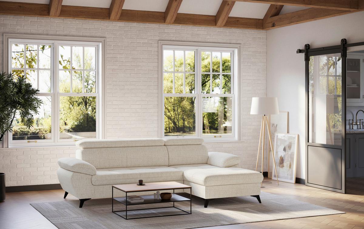 Sarokkanapé Hudson - textil (261/166cm)