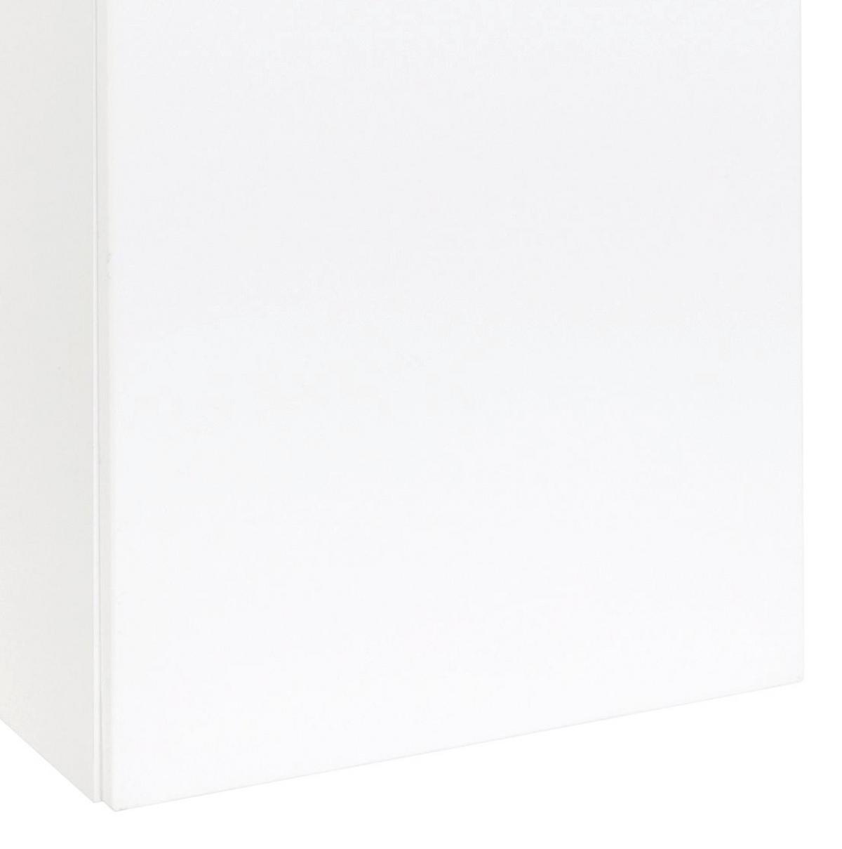 Hochschrank Mit Türdämpfer Siena 40cm, Weiß/eiche Dekor - Weiß/Silbereichenfarben, MODERN, Holzwerkstoff (40/154/27cm) - Held