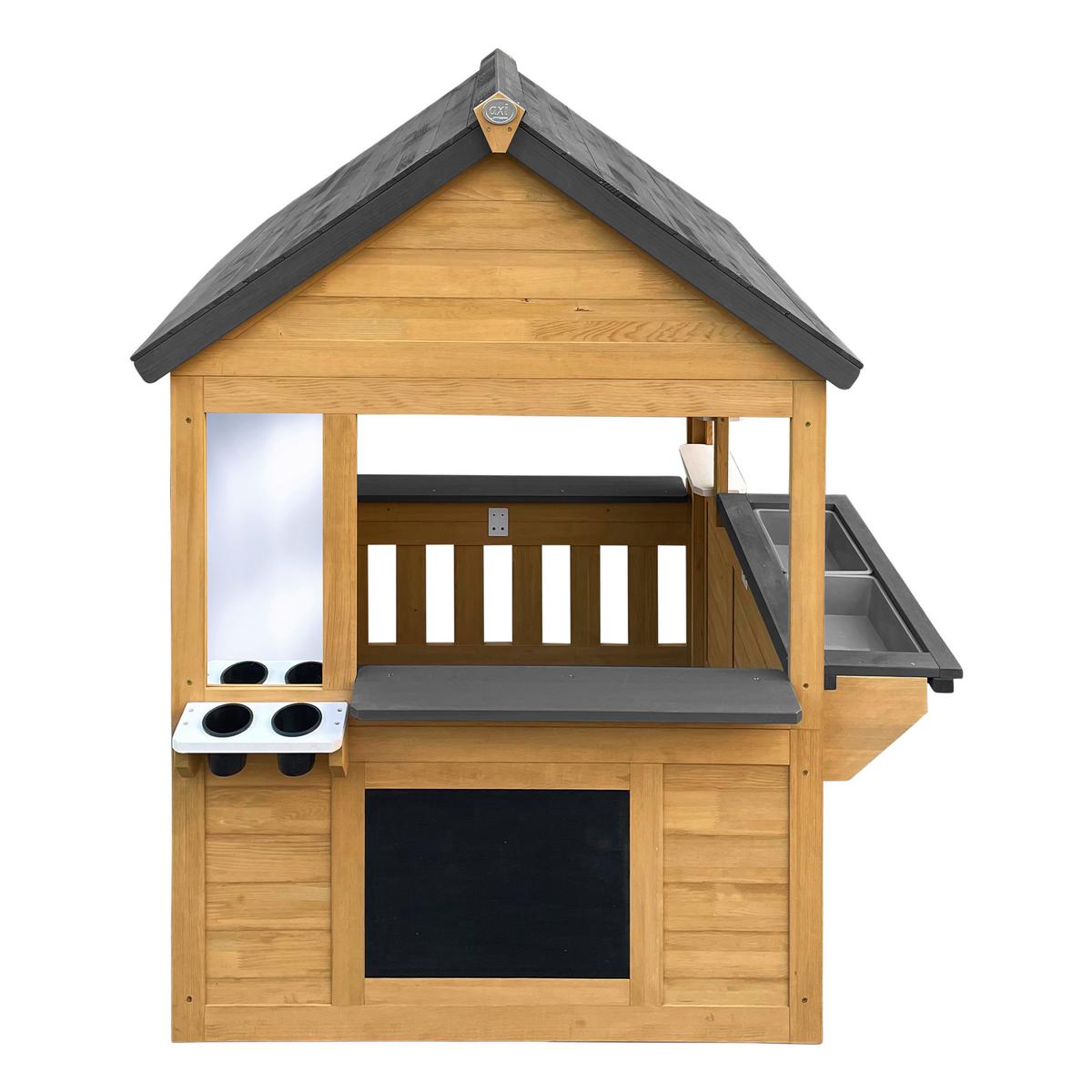 Spielhaus Lynn Natur - Anthrazit/Braun, Basics, Holz (108/105/130cm)