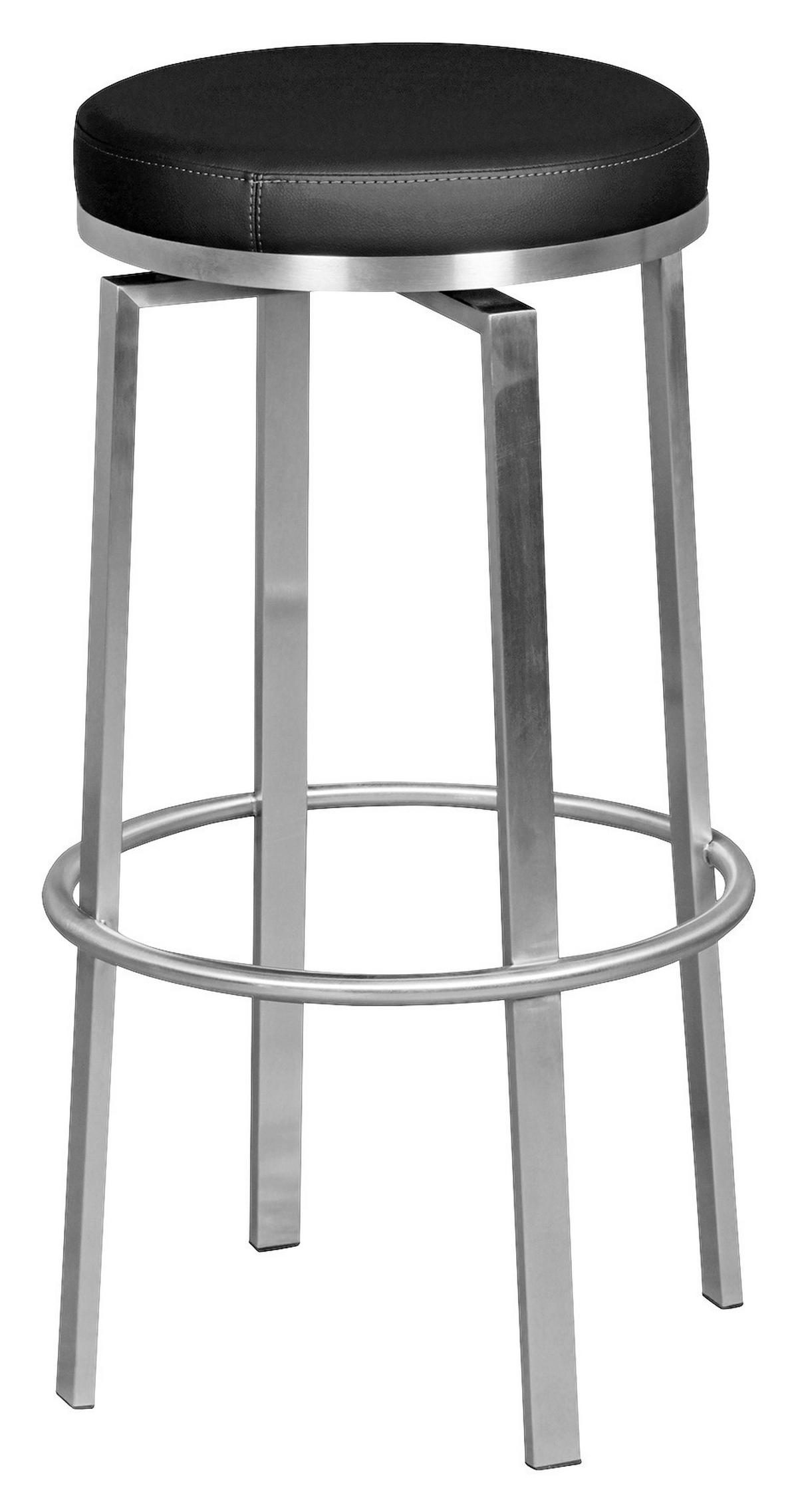 Barová židle Barhocker černá otočná - barvy stříbra/černá, Moderní, kov/textil (42/76/42cm) - MID.YOU