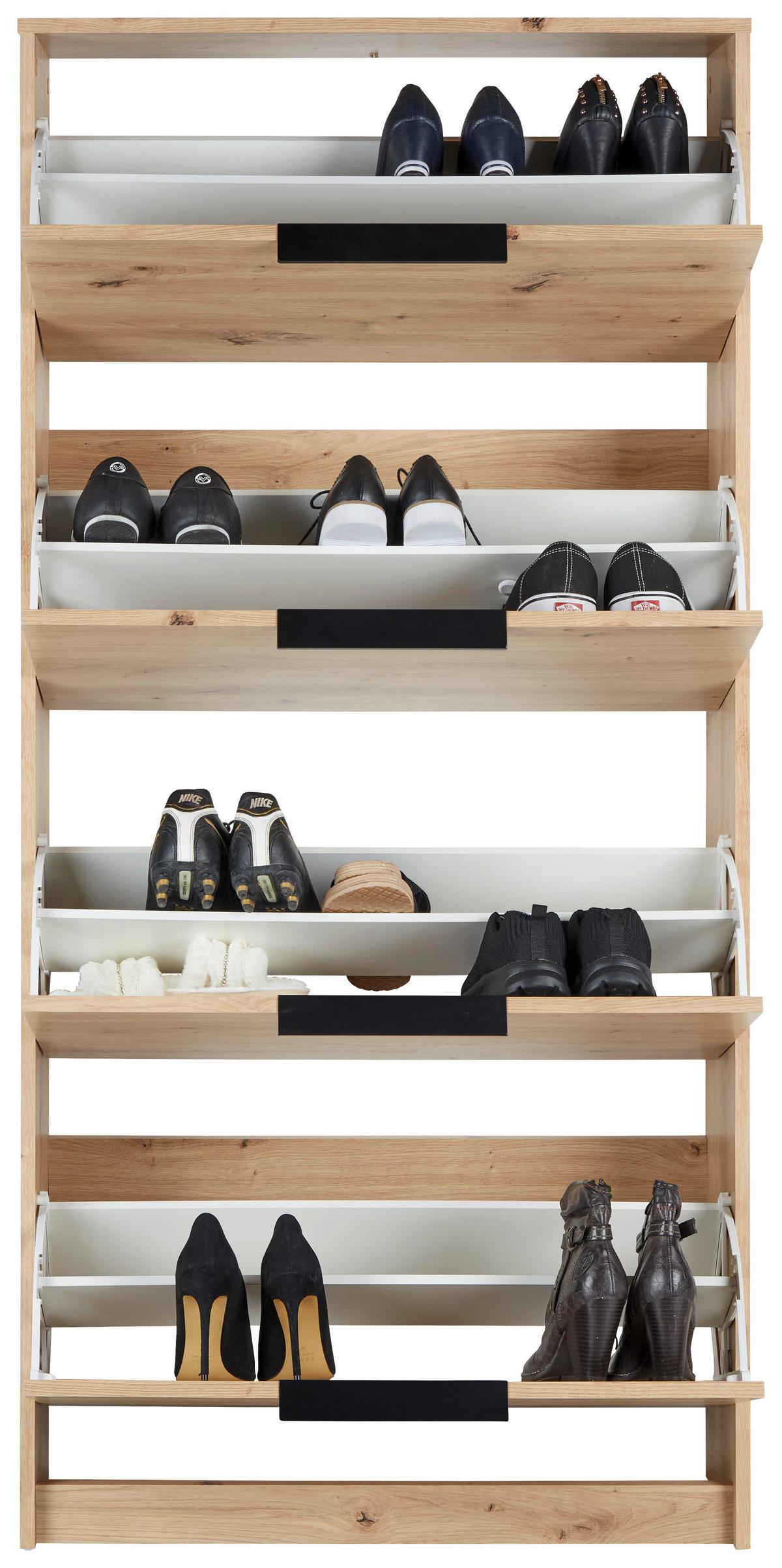 VÝKLOPNÁ SKRINKA NA TOPÁNKY BELA -EXKLUSIV- - Modern, kompozitné drevo (79/162/25cm) - Mömax