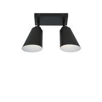 Deckenleuchte Bremen L: 22 cm 2-Flammig - Schwarz, Basics, Metall (22/12/24cm) - It's about Romi
