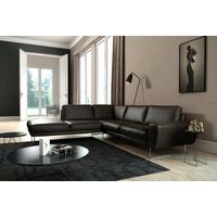 Ecksofa Spring Schwarz Chrom S: 250x273 Cm - Chromfarben/Schwarz, Design, Leder (250/273cm) - Livetastic