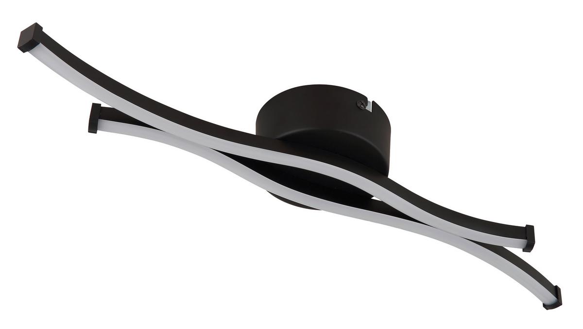 Led Mennyezeti Lámpa Nosa - fekete/opál, Modern, műanyag/fém (47,5/10/5,6cm) - Luca Bessoni
