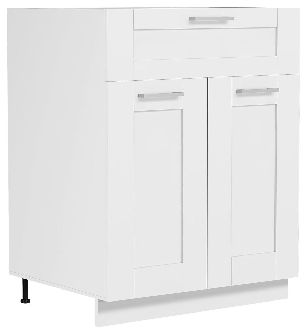 Küchenunterschrank Colura - Weiß, Trend, Holzwerkstoff/Kunststoff (60/82/46cm) - MID.YOU