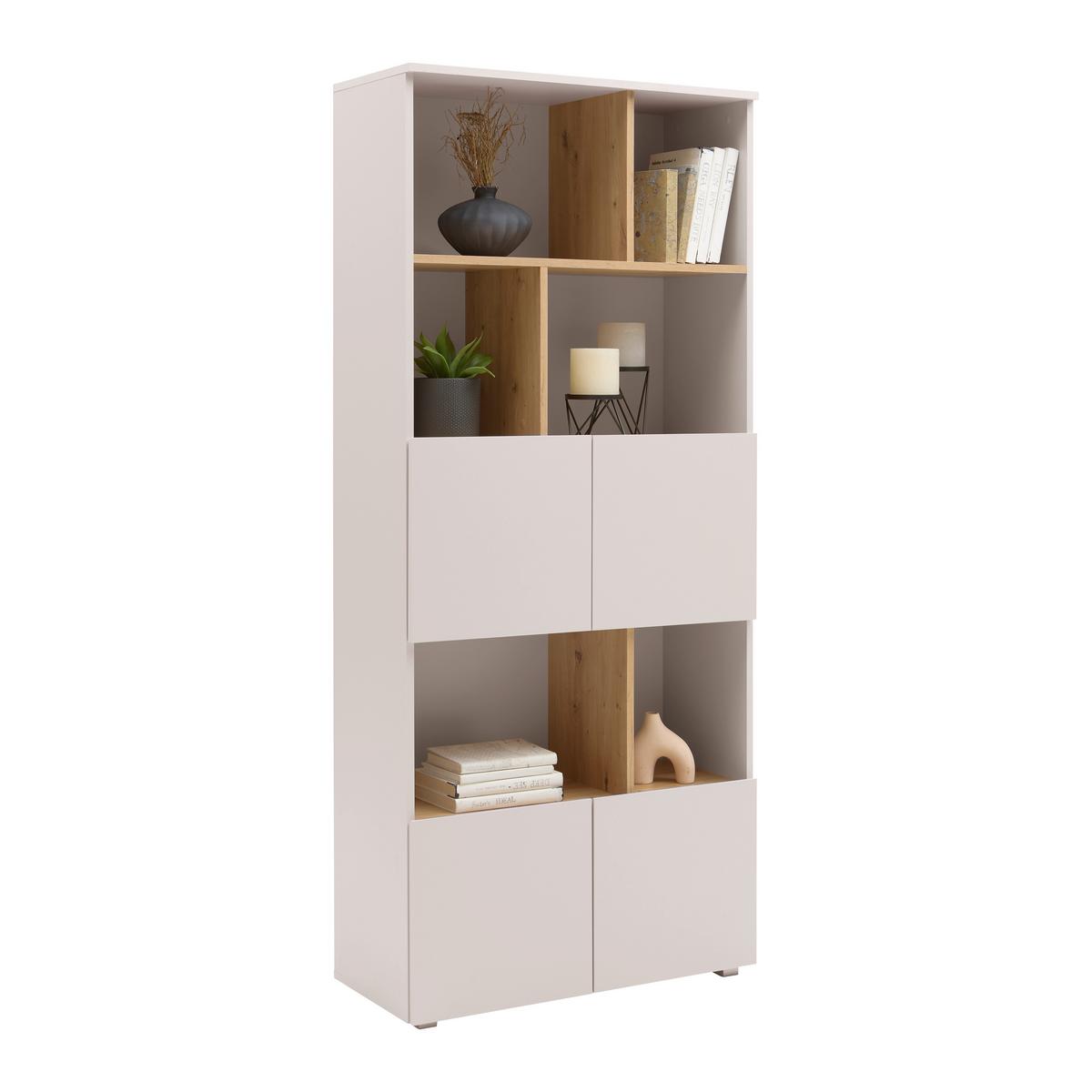 REGÁL SAVANNA -EXKLUSIV- - černá/kašmírová, Moderní, kompozitní dřevo/plast (80/180/35cm) - Mömax