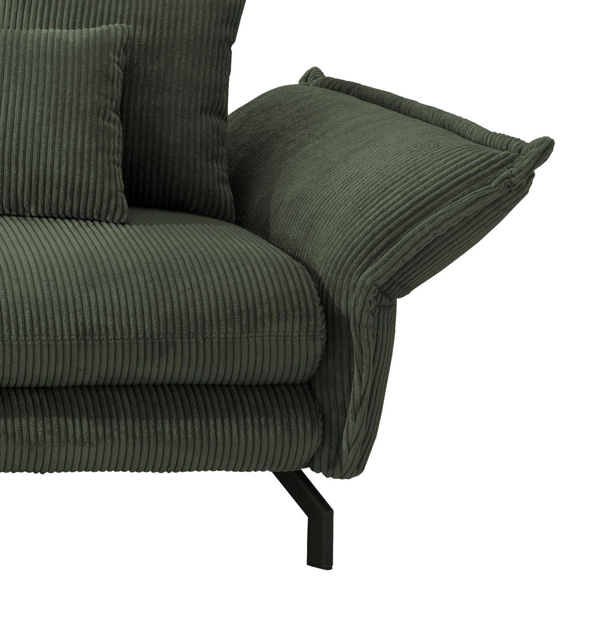 Ecksofa Lava Grün S: 180/255 Cm - Schwarz/Grün, MODERN, Textil (180/255cm) - Livetastic