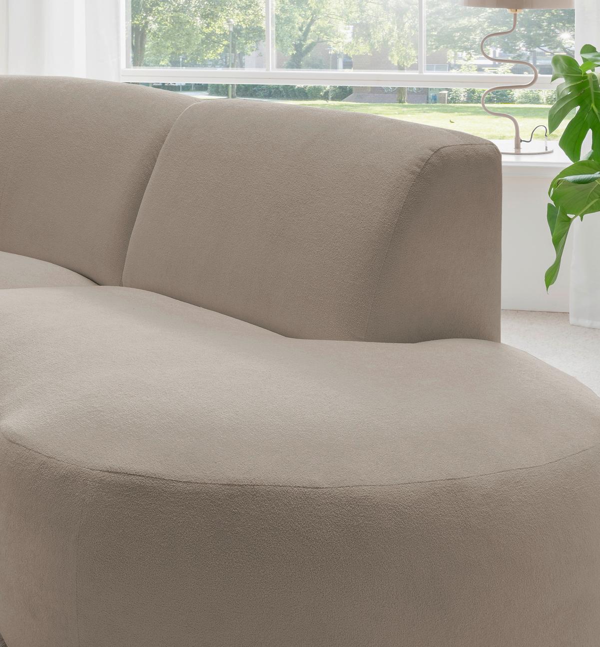 Ecksofa Jesi, Taupe S: 276x182 Cm - Taupe/Schwarz, MODERN, Textil (276/182cm) - Livetastic