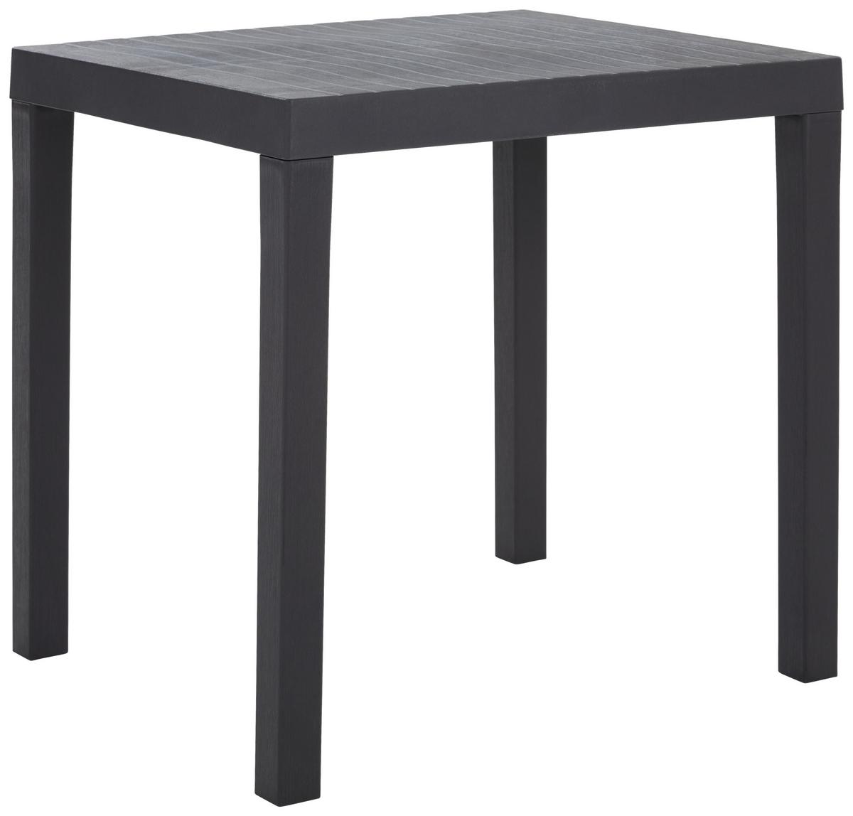 Gartentisch Club - Anthrazit, Basics, Kunststoff (78/65/72cm)