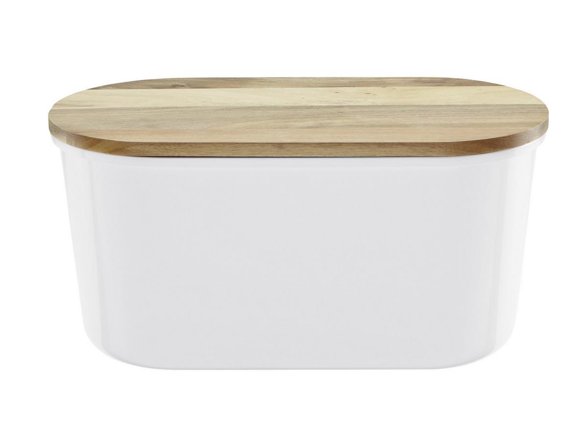 Box na chlieb ECHTWERK FRESH - farba akácie/biela, Trend, drevo/plast (37/21,5/17,2cm) - Echtwerk
