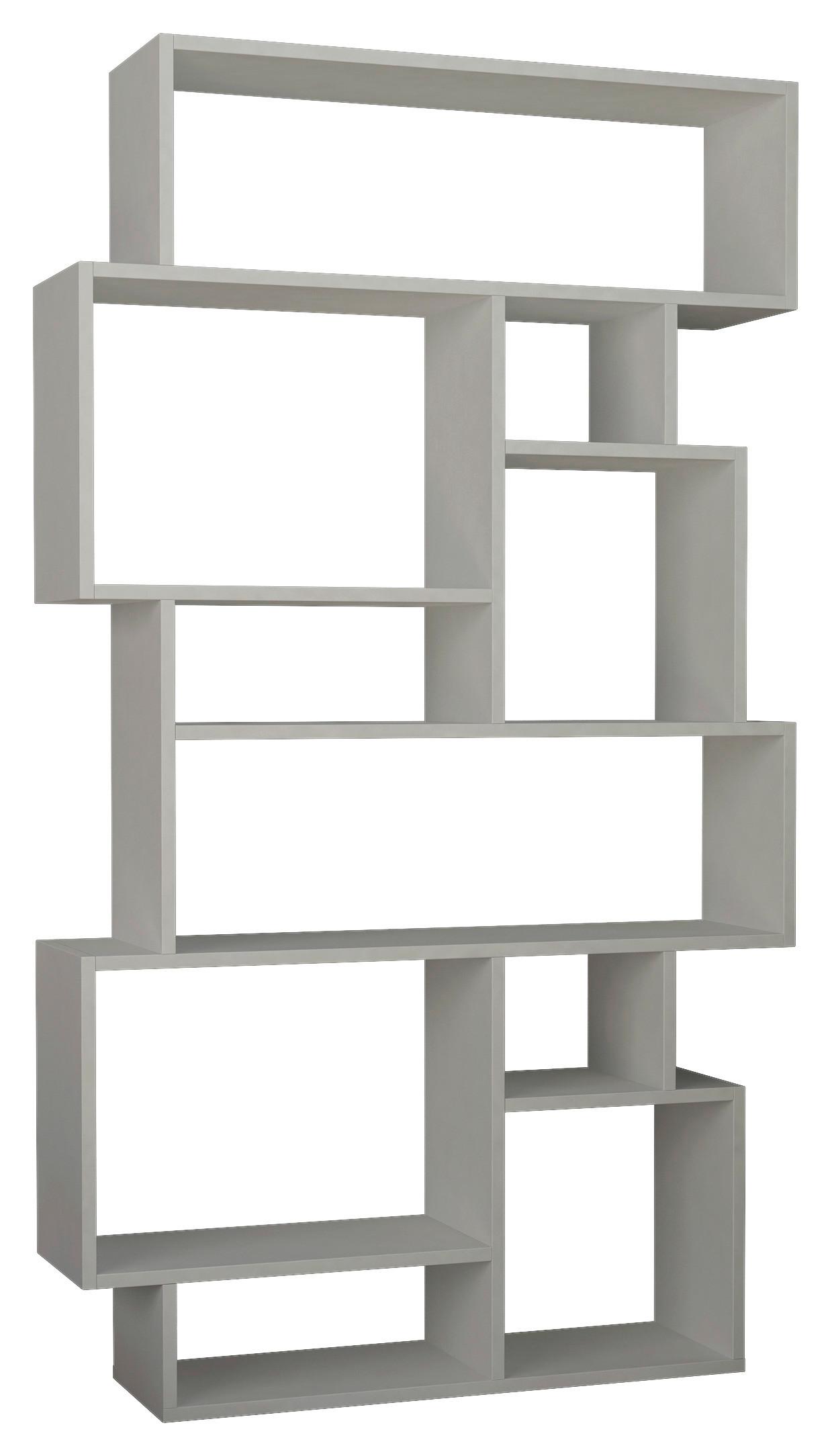 NÁSTENNÁ KNIŽNICA KARMATO - biela, Design, kompozitné drevo (96/169/26cm) - Livetastic