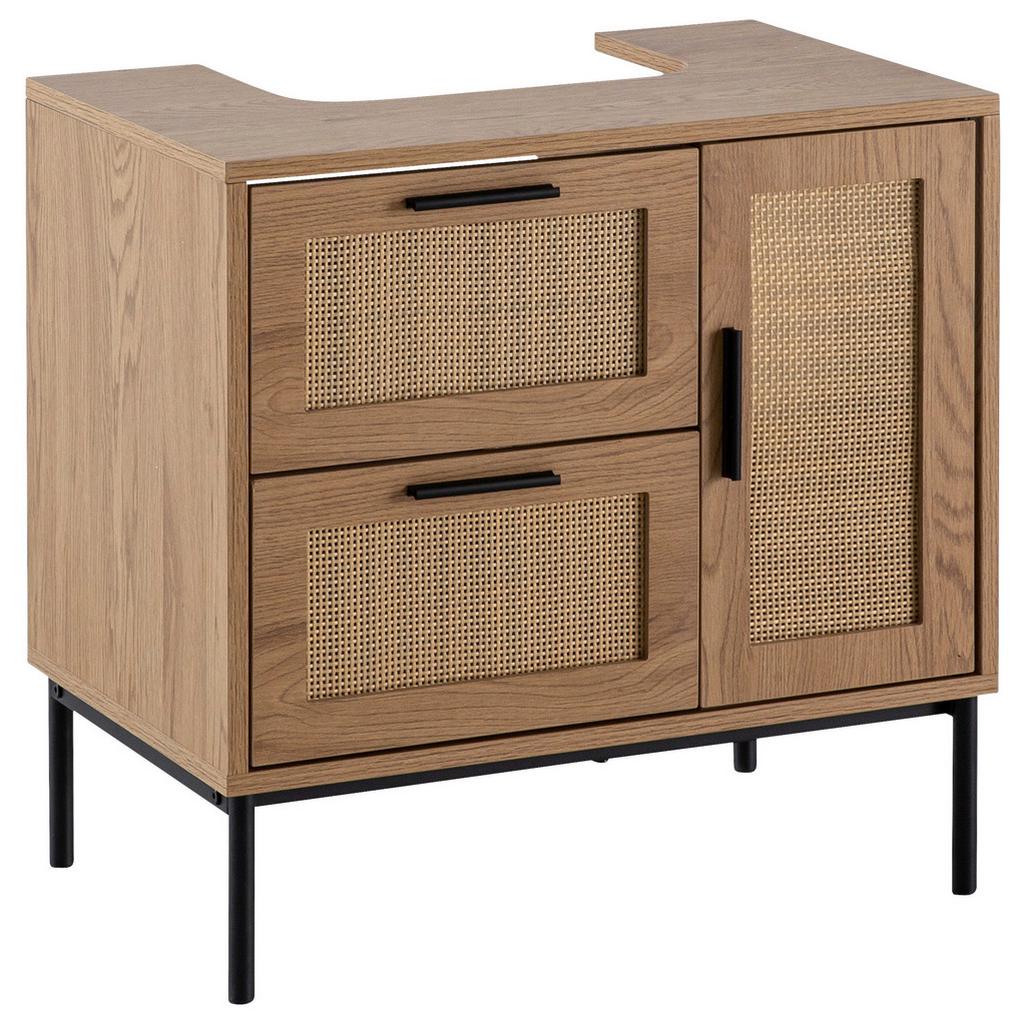 Waschbeckenunterschrank Eichefarben, B: 60 Cm