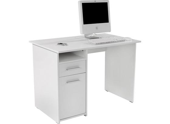 Písací Stôl Palermo - biela, Moderný, kompozitné drevo (110/74/60cm) Písací Stôl Palermo - biela, Moderný, kompozitné drevo (110/74/60cm)
