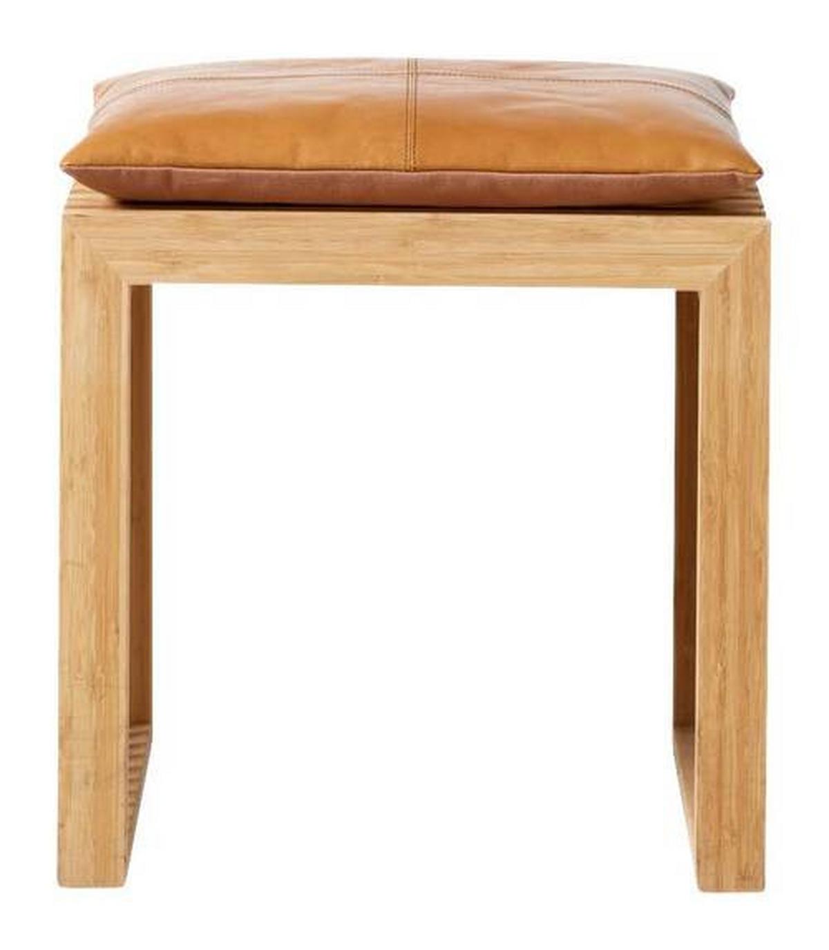 Bankauflage Lederkissen Braun B: 45 cm - Braun, Design, Leder (45/3/35cm) - MID.YOU