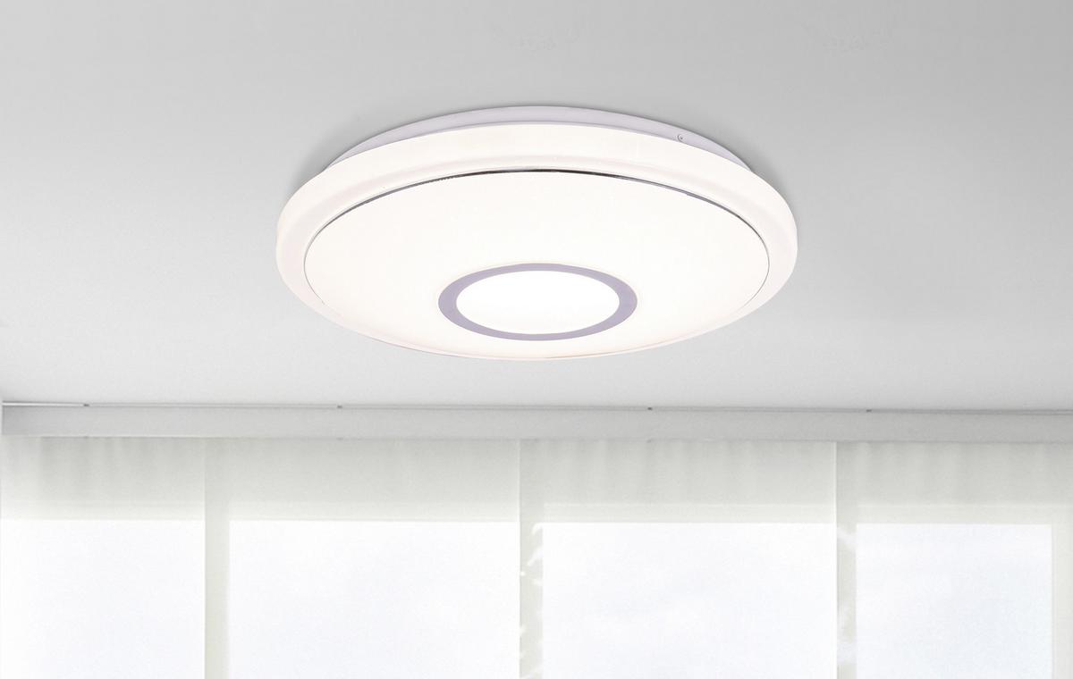Led-deckenleuchte Connor Ø 40 Cm Mit Smart-Steuerung - Basics, Kunststoff/Metall (40/6,5cm) - Globo