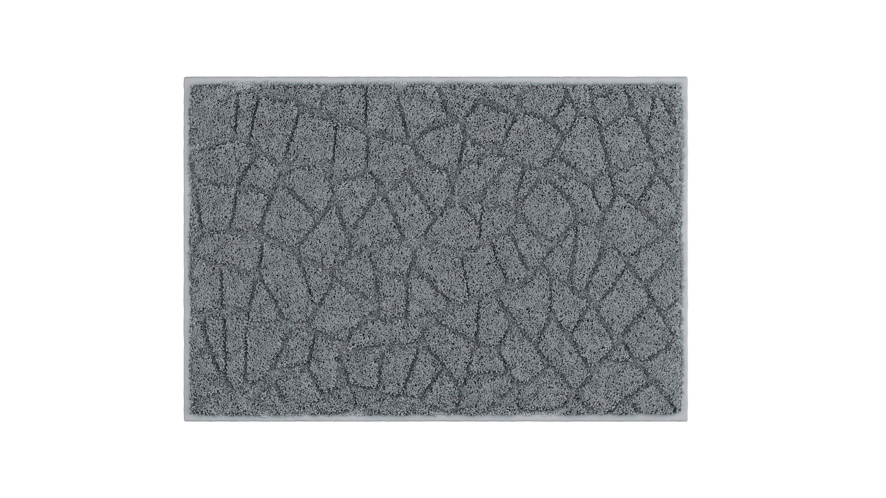 Badematte Terazzo - Anthrazit, Basics, Textil (60/90cm) - Grund