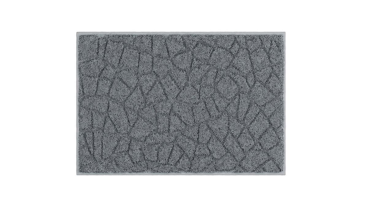 Badematte Terazzo - Anthrazit, Basics, Textil (60/90cm) - Grund
