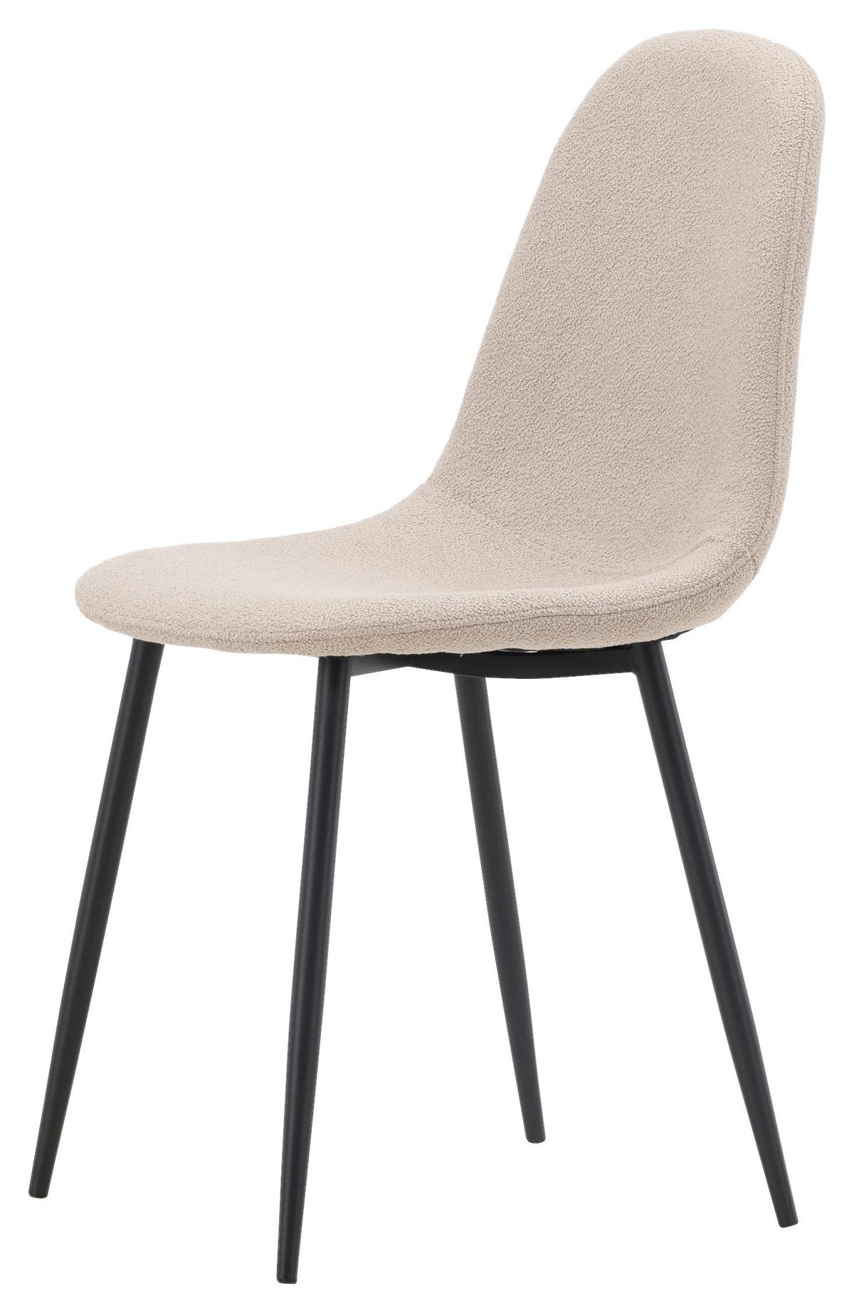 Stuhl-Set Polar - Beige/Schwarz, Design, Textil/Metall (45/90/52cm) - Livetastic