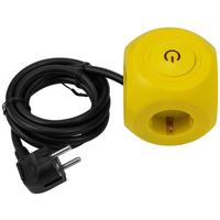 Multistecker Nua - Gelb, Basics, Kunststoff/Metall (7,9/7,9/8,3cm) - Ondega