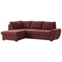 Sarokgarnitúra Burner - borvörös, Modern, textil (174/88/244cm)