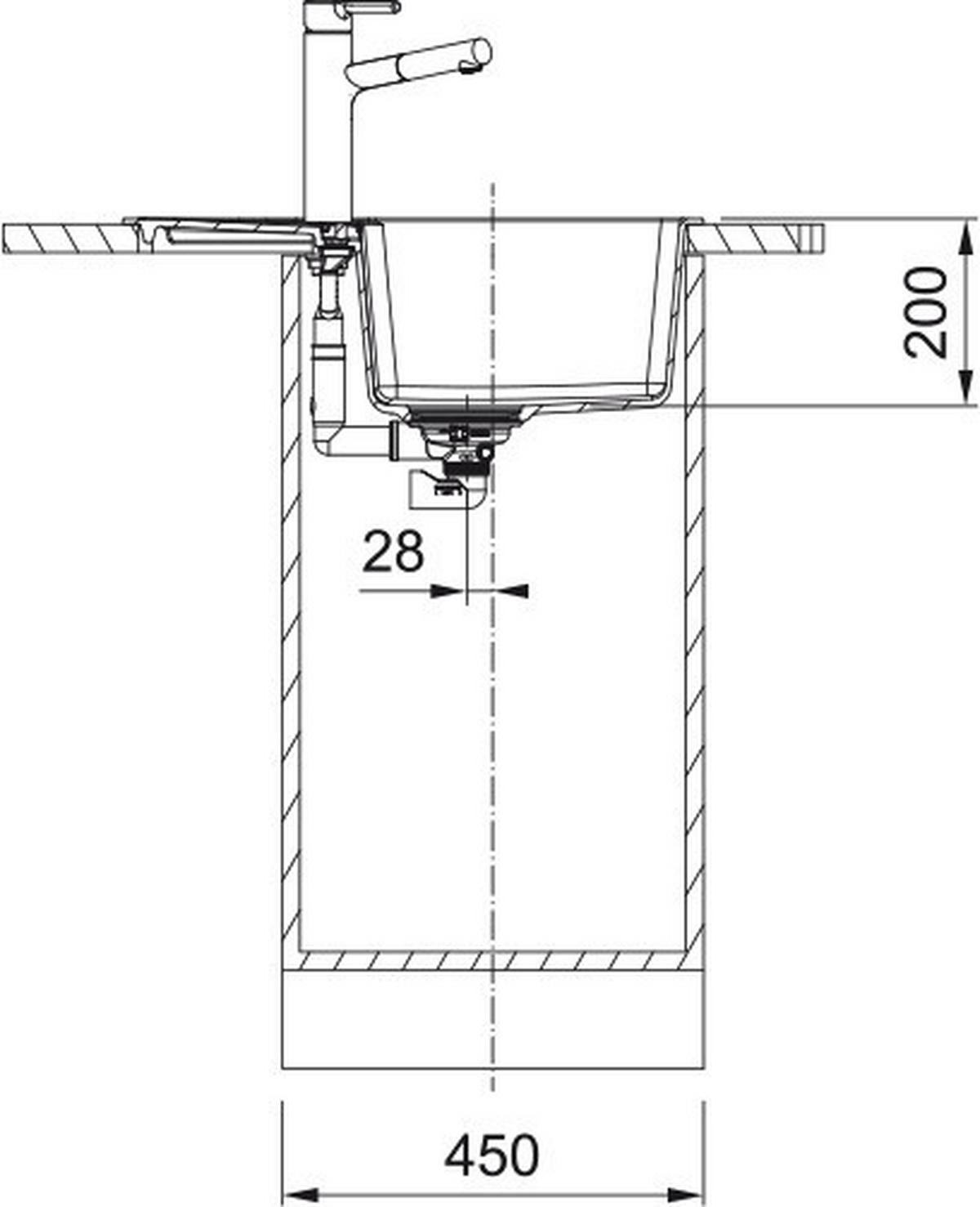 Spüle Cng 611-62 - Schwarz, MODERN, Kunststoff (62/43,5cm) - Franke
