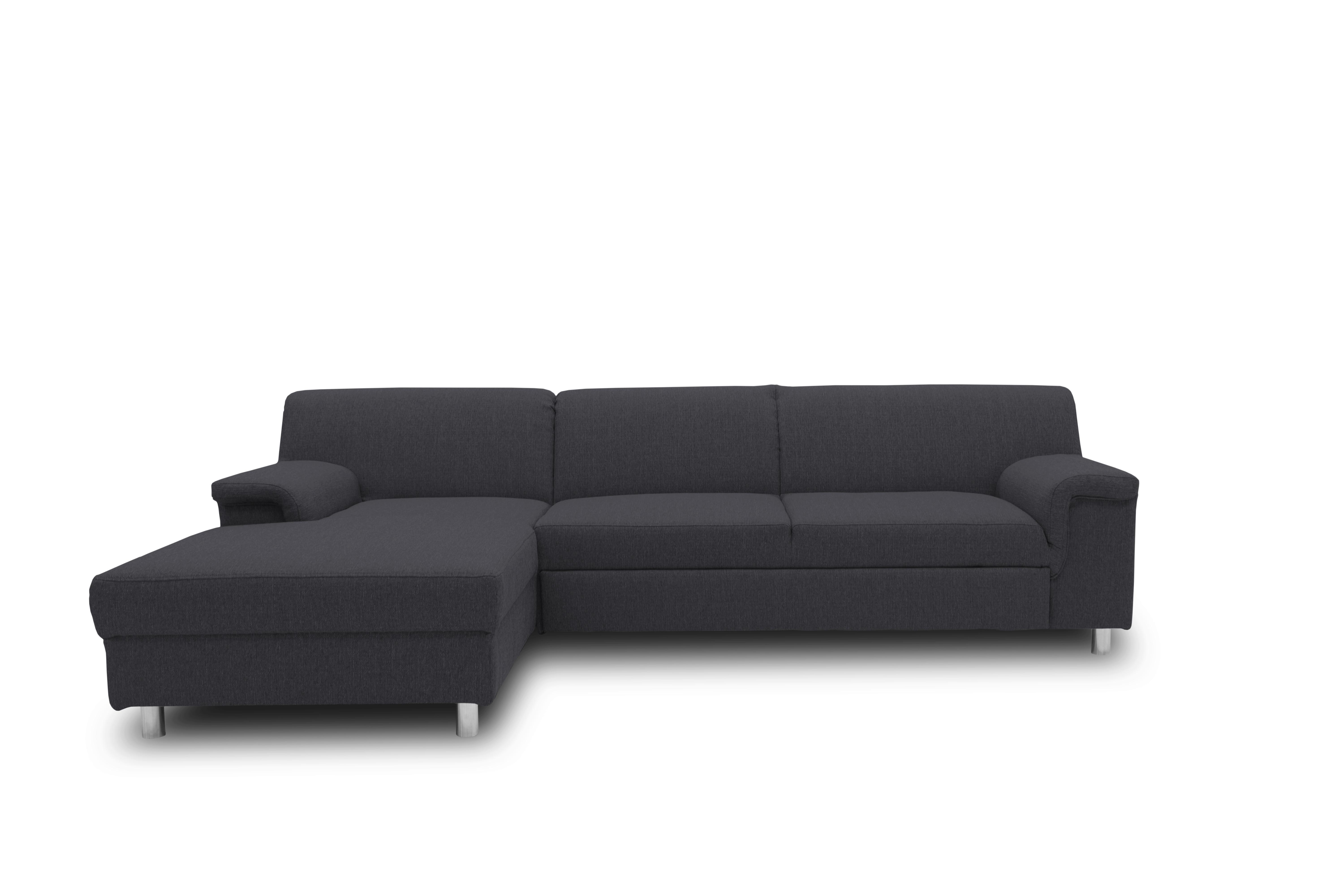 Ecksofa Mit Schlaffunktion Jamie Schlammfarben Webstoff - Chromfarben/Schlammfarben, KONVENTIONELL, Textil (150/252cm) - MID.YOU