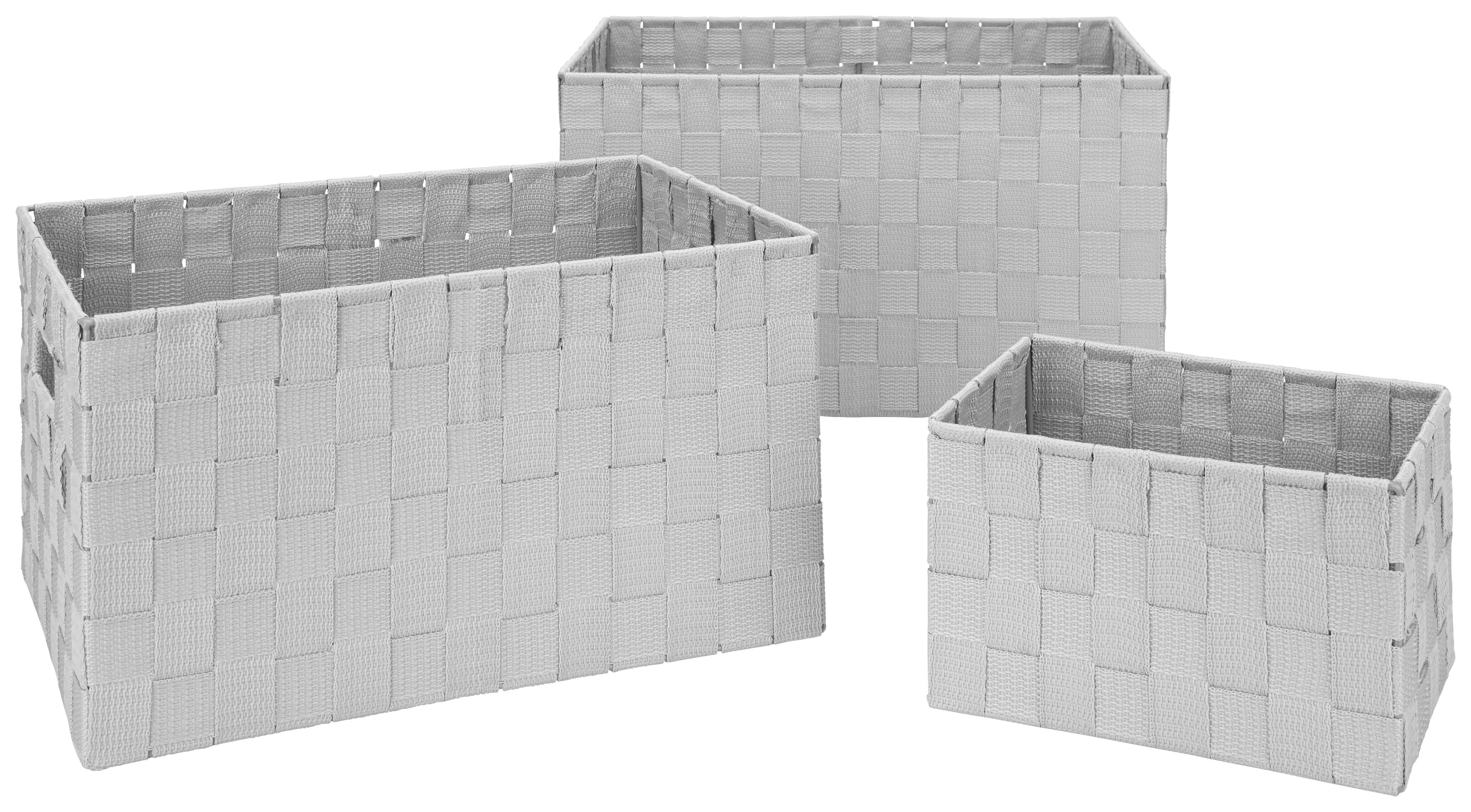 Koš Charlotte - S - světle šedá, kov/plast (20/15/12cm) - Modern Living