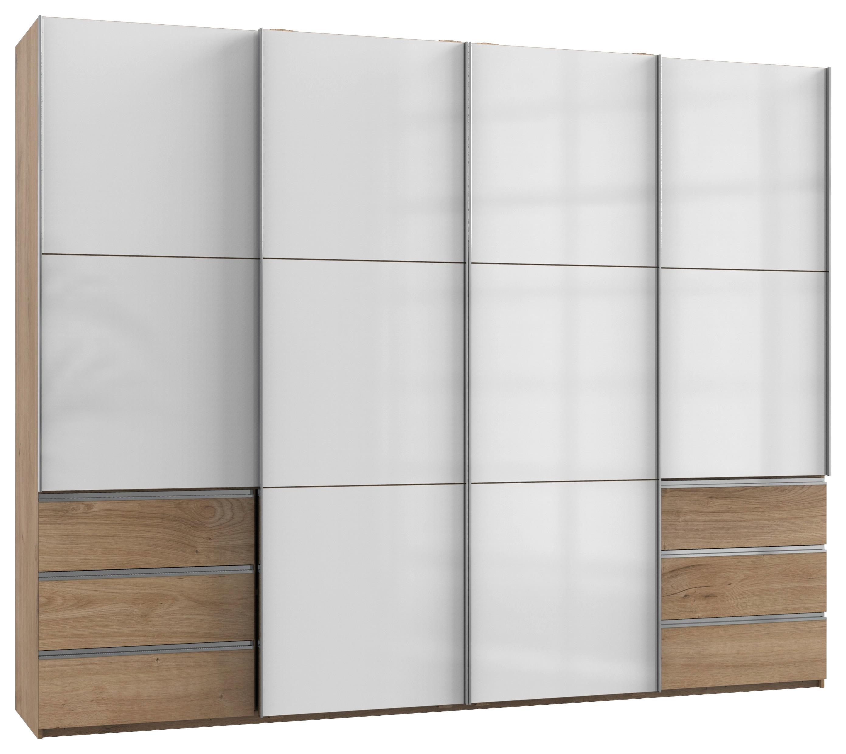 Schwebetürenschrank B: 300 Cm Level 36c Weiß/eiche Dekor - Eichefarben/Weiß, MODERN, Holzwerkstoff (300/236/65cm) - MID.YOU