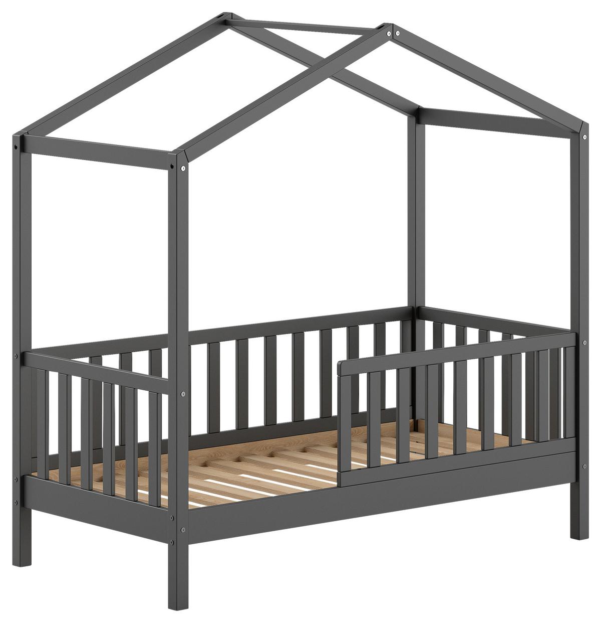 Hausbett Junior - Anthrazit, MODERN, Holz (70/140cm) - Vipack