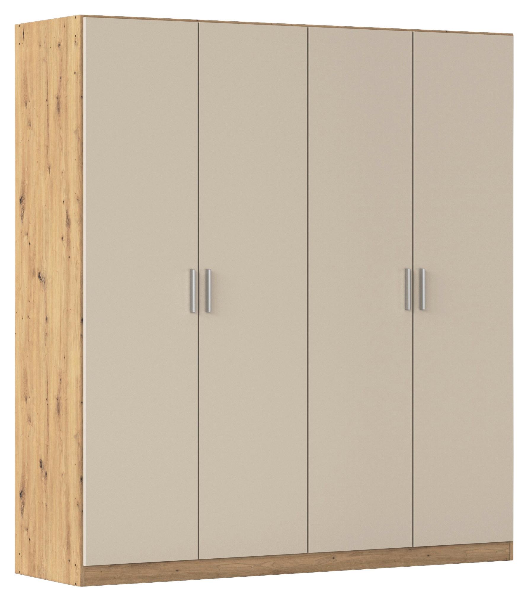 Kleiderschrank Celle Matt Champagner B: 181 cm - Champagner/Eiche Artisan, Trend, Holzwerkstoff (181/197/54cm)