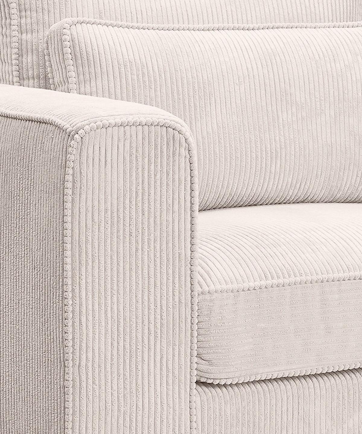 2,5-Sitzer Almera Greige B: 200cm - Greige/Schwarz, Basics, Holz/Textil (200/92/112cm) - MID.YOU