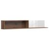 Wandboard Forn Shelf - Eichefarben/Weiß Hochglanz, Design, Holzwerkstoff (156/25/22cm)