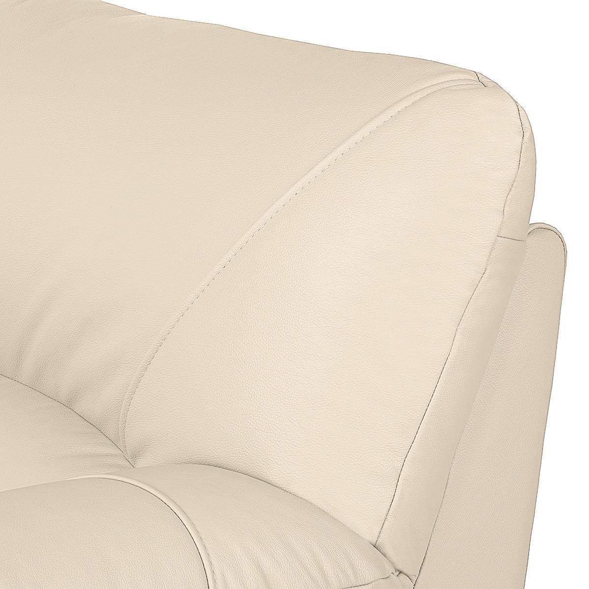 2-Sitzer-Sofa Oslo Beige B: 150 cm - Beige/Schwarz, Design, Leder (150/92/85cm) - Livetastic