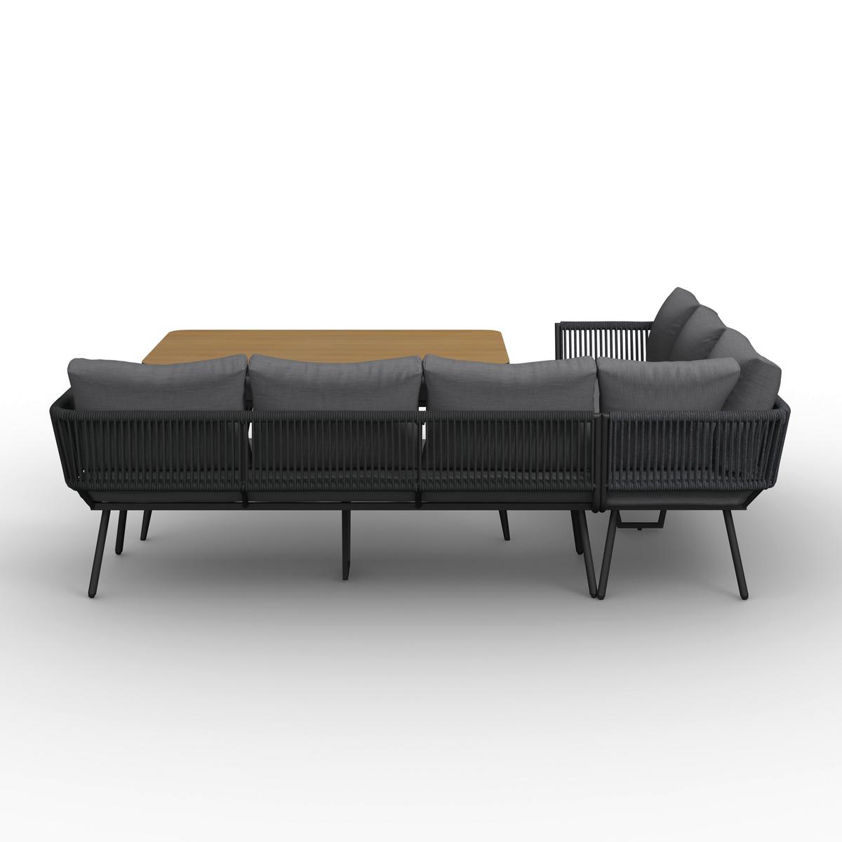 JEDÁLENSKÁ TERASOVÁ SÚPRAVA CAMEA - farba duba/tmavosivá, Modern, kov/textil - Bessagi Garden