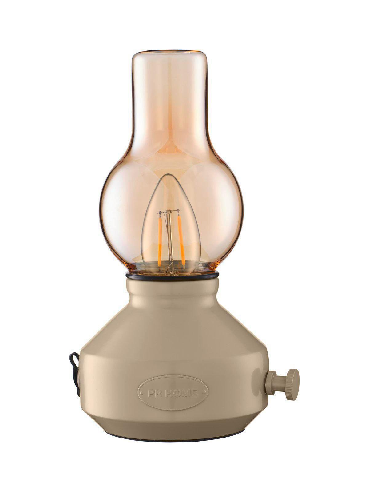 Akku-tischleuchte Glimt Beige/weiß - Beige/Weiß, Trend, Metall (21/25cm)
