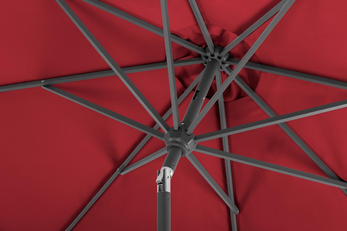 Sonnenschirm Orlando BxHxT: 270x250x270 cm Rot - Anthrazit/Rot, Basics, Textil/Metall (270/250/270cm) - Schneider