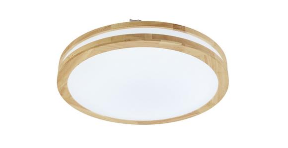 LED-Deckenleuchte Belinda Ø 45 cm mit Farbtemperaturwechsler - Naturfarben/Weiß, MODERN, Holz/Kunststoff (45/7,5cm) - Luca Bessoni