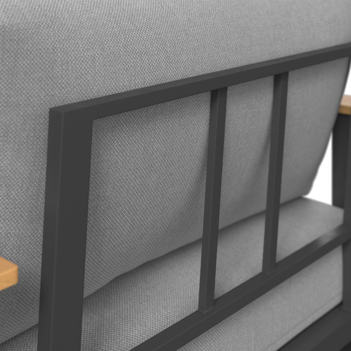 Loungegarnitur Arizona - Grau, MODERN, Holz/Textil (219/219cm) - Beldano