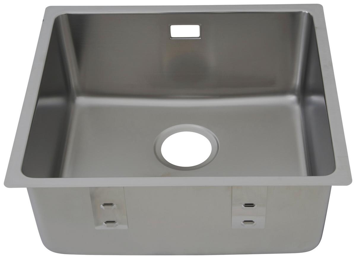 Spüle Respekta Inox Edelstahl Bxt: 49x44 cm - Edelstahlfarben, Trend, Metall (49/22,5/44cm) - Respekta