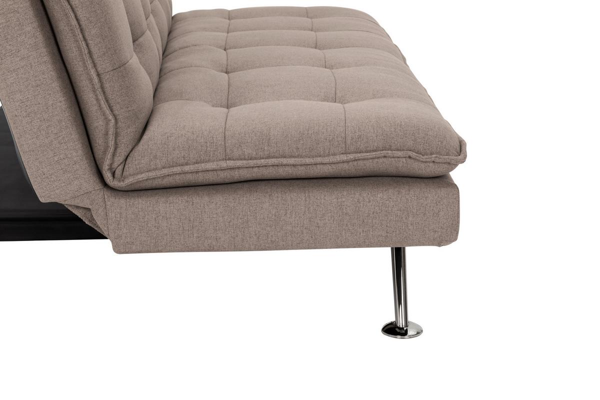 Schlafsofa Turin - Silberfarben/Braun, Basics, Textil (194/87/102cm) - MID.YOU