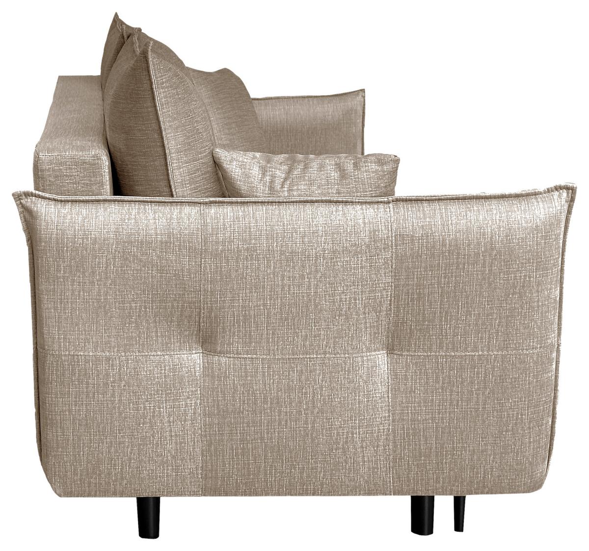 Schlafsofa Melody - Beige/Schwarz, Design, Textil (216/96/102cm) - MID.YOU