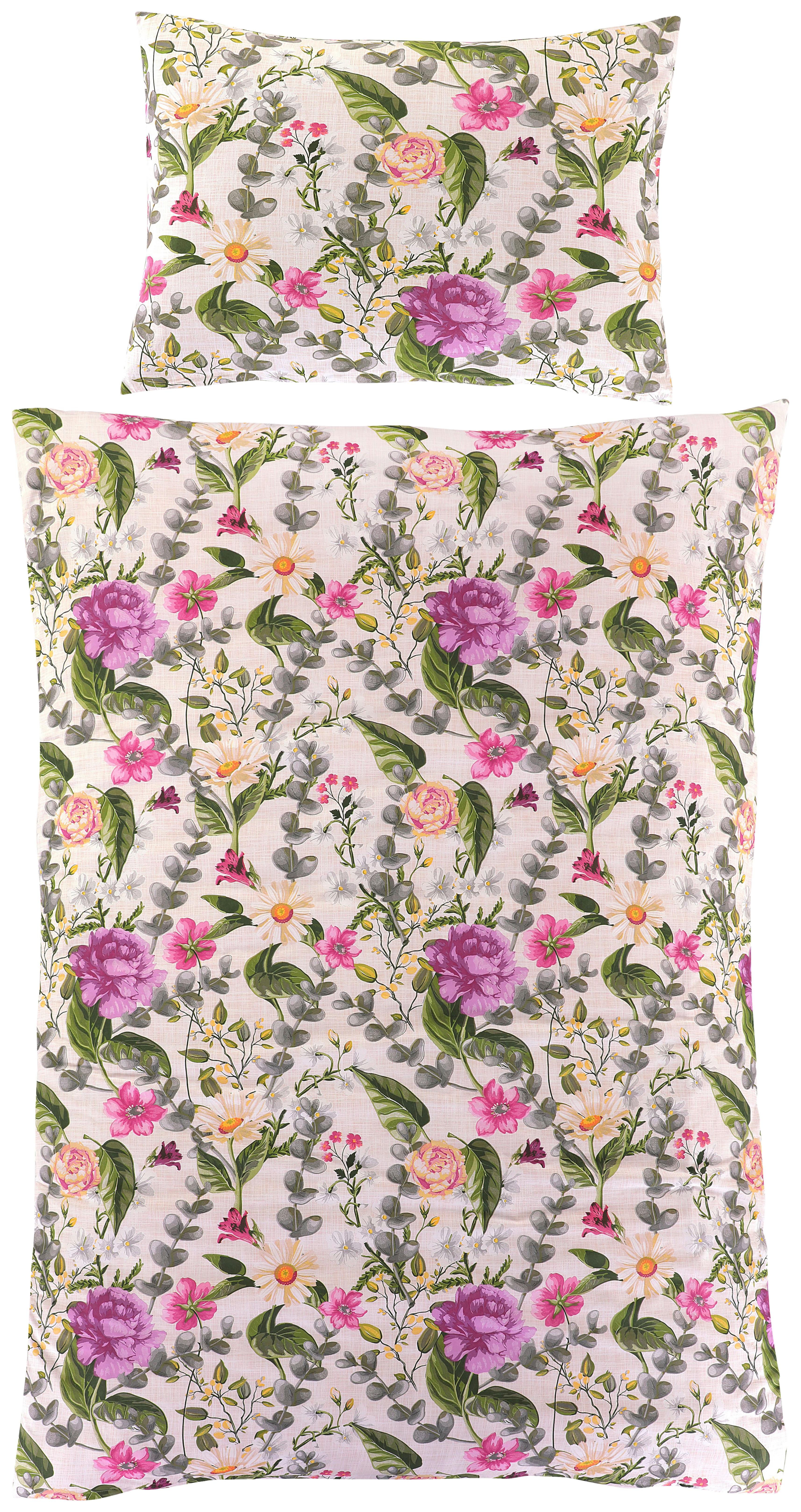 Bettwäsche 140x200 cm Ilse Renforce, Blumdendessin - Multicolor, ROMANTIK / LANDHAUS, Textil - James Wood