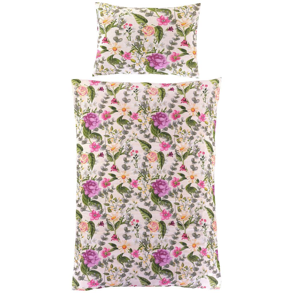 Bettwäsche 140x200 cm Ilse Renforce, Blumdendessin