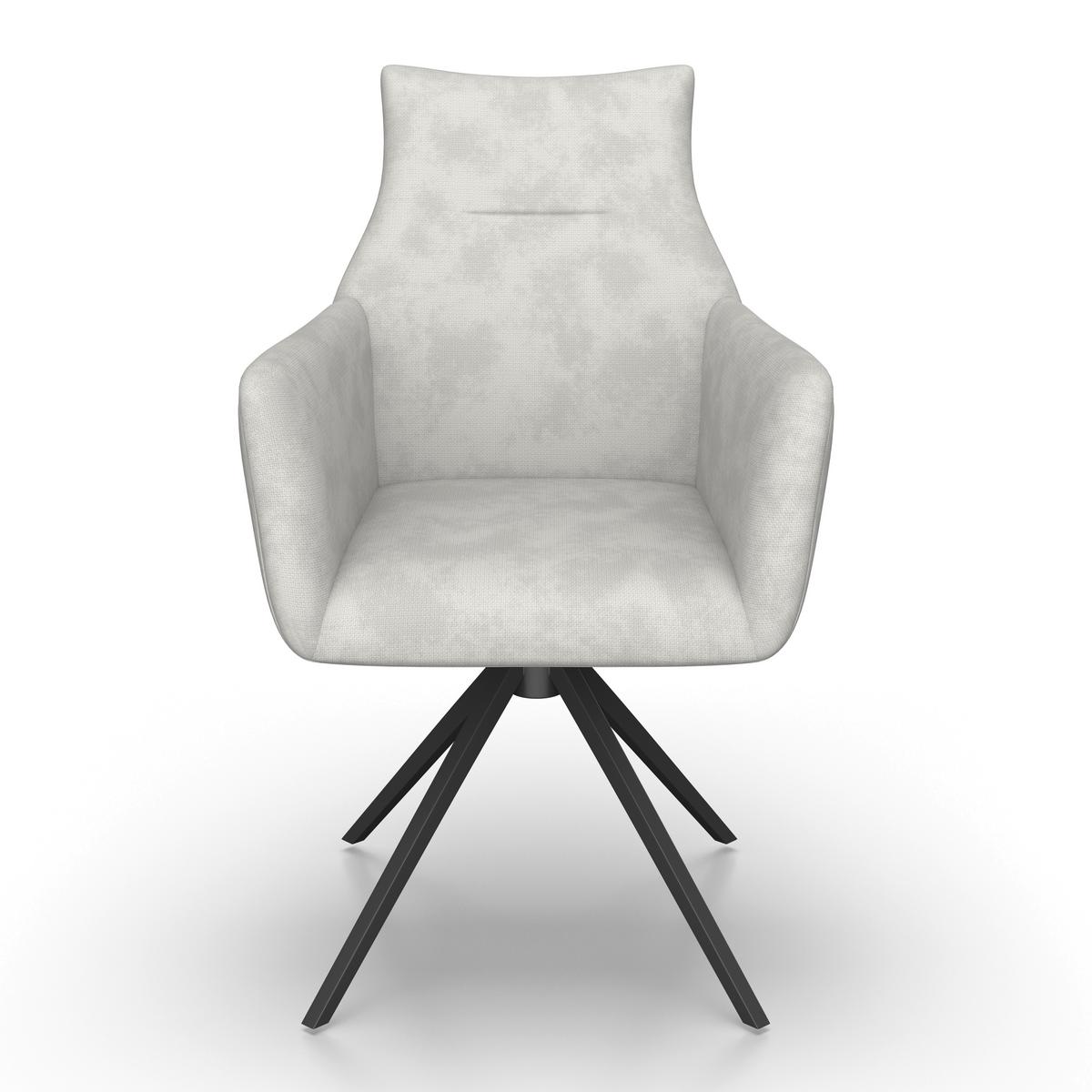 STOLIČKA S PODRÚČKAMI MALINA - čierna/svetlosivá, Modern, kov/drevo (63/85,5/66,5cm) - Bessagi Home