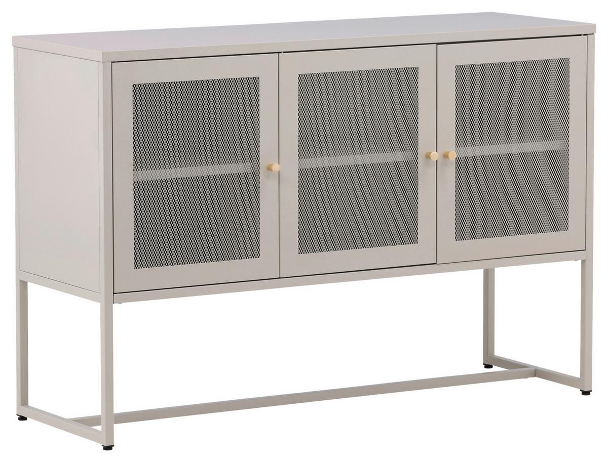Sideboard Malla - Beige, Design, Metall (120/80/40cm) - Livetastic
