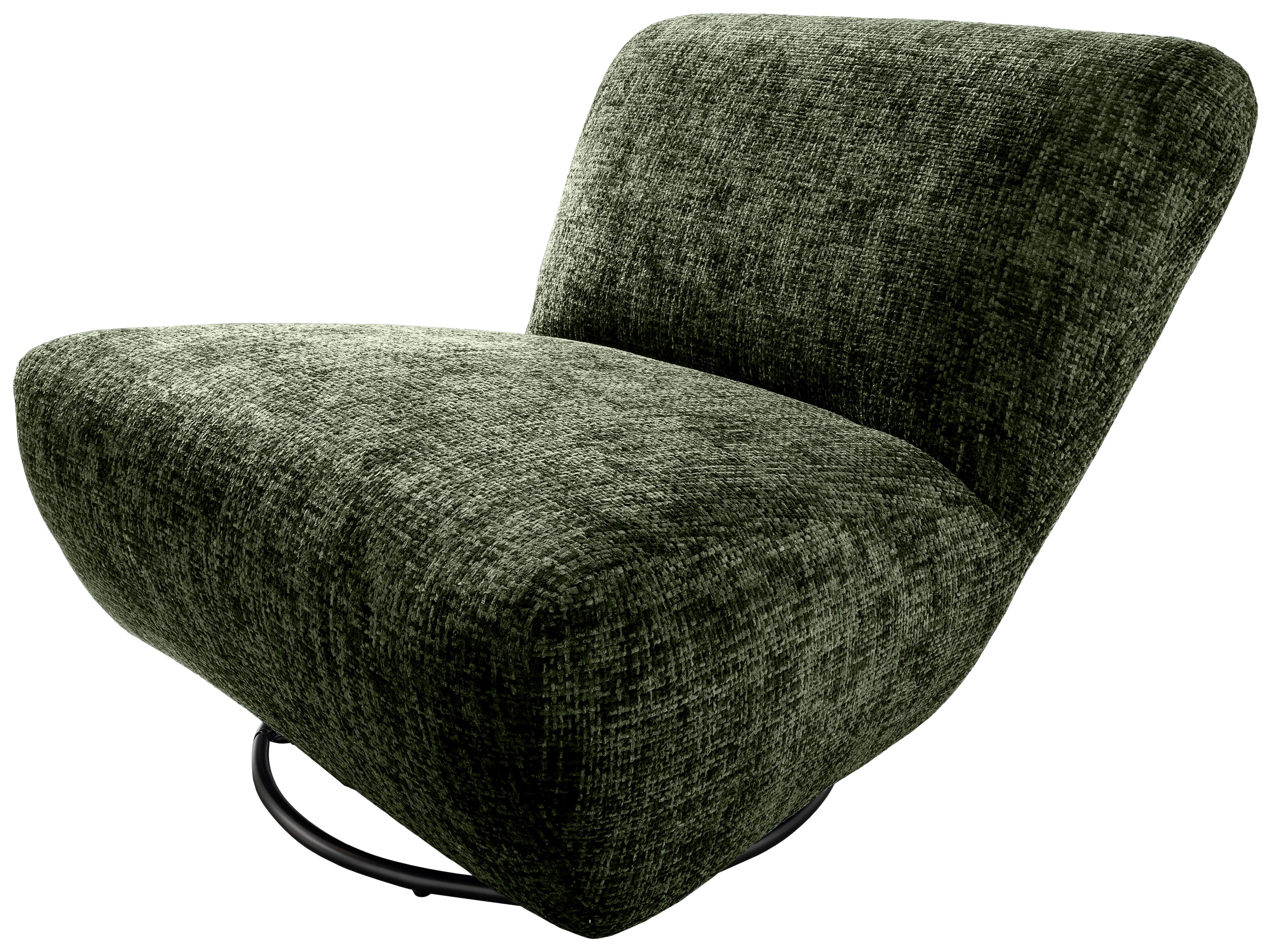 XXL-Sessel Cremallo, Dunkelgrün B: 95 cm - Dunkelgrün/Schwarz, Trend, Textil (95/77/94cm) - Livetastic