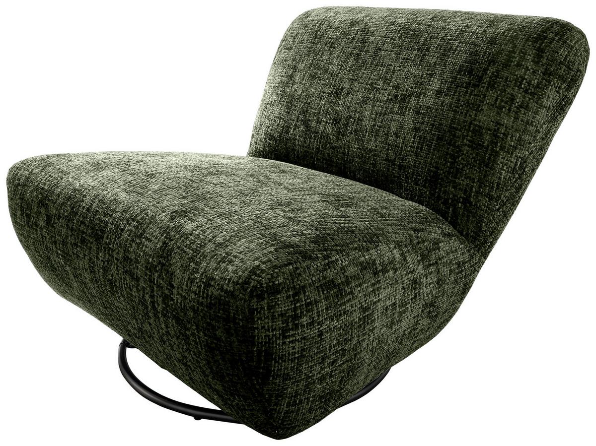 XXL-Sessel Cremallo, Dunkelgrün B: 95 cm - Dunkelgrün/Schwarz, Trend, Textil (95/77/94cm) - Livetastic